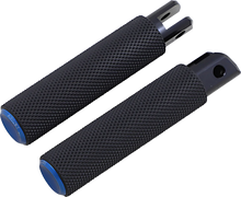 Load image into Gallery viewer, Arlen Ness Knurled Footpegs - Blue - FX/FL '18-'23 07-950 - Main Product View