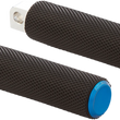 Load image into Gallery viewer, Arlen Ness Knurled Footpegs - Blue - FX/FL '18-'23 07-950 - Side View