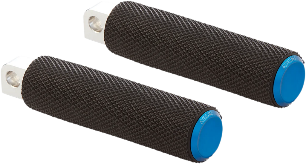 Arlen Ness Knurled Footpegs - Blue - FX/FL '18-'23 07-950 - Side View