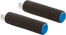 Load image into Gallery viewer, Arlen Ness Knurled Footpegs - Blue - FX/FL '18-'23 07-950 - Side View