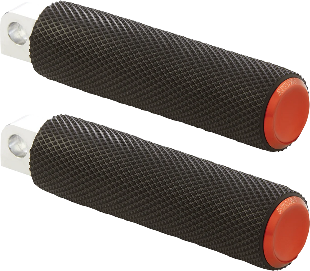 Arlen Ness Knurled Footpegs - Orange 07-902