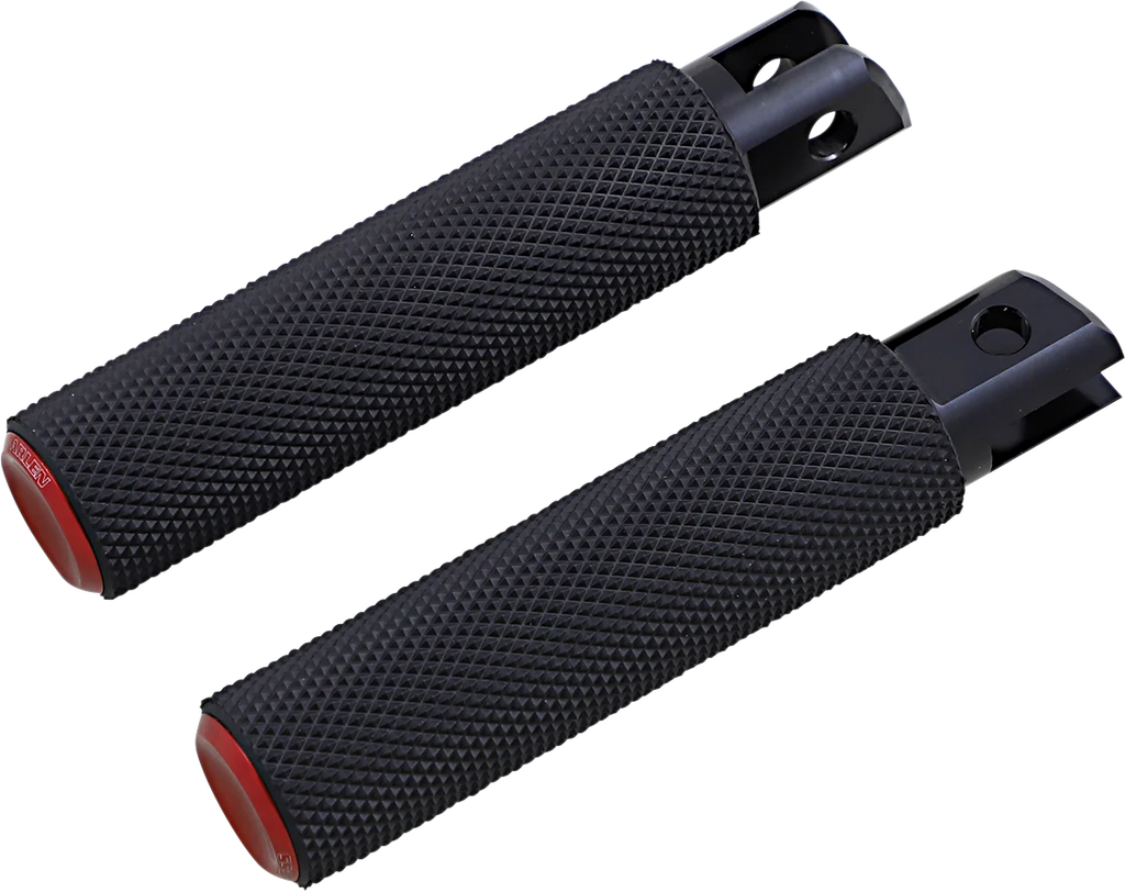 Arlen Ness Knurled Footpegs - Red - FX/FL '18-'23 07-954 - Main Product View