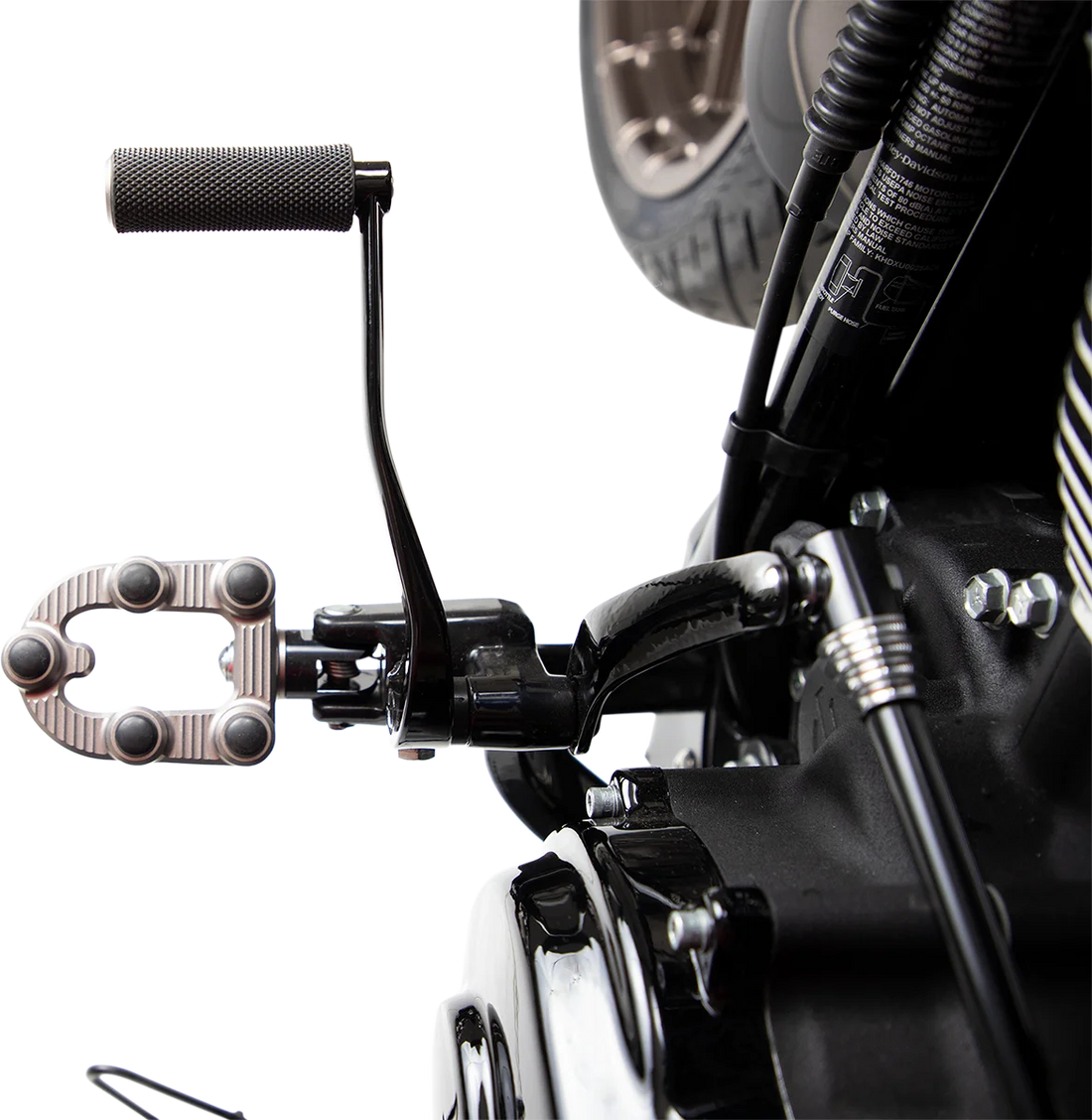 Arlen Ness Knurled Shift Peg - Titanium 07-915 - Side View