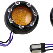 Load image into Gallery viewer, Arlen Ness LED Light Kit for Factory Turn Signal Housing - Amber/White - Black 12-759 - Main Product View