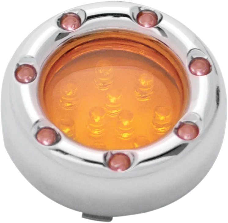 Arlen Ness LED Light Kit for Factory Turn Signal Housing - Amber/White - Black 12-759 - Detail View
