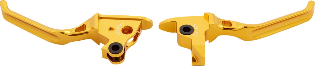 Arlen Ness Lever Set - Method - Gold 530-027 - Back View