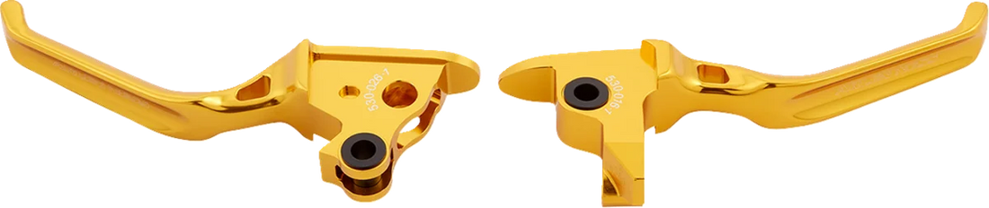 Arlen Ness Lever Set - Method - Gold 530-028 - Back View