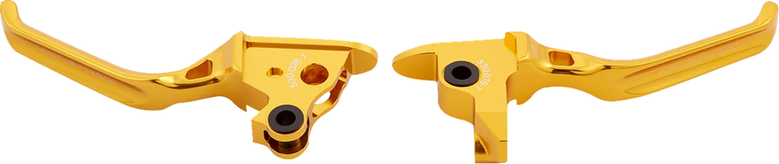 Arlen Ness Lever Set - Method - Gold 530-030 - Back View