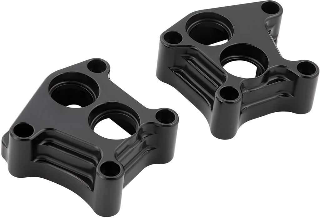 Arlen Ness Lifter Block Covers - 10 Gauge - Black 12-574 - Main Product View