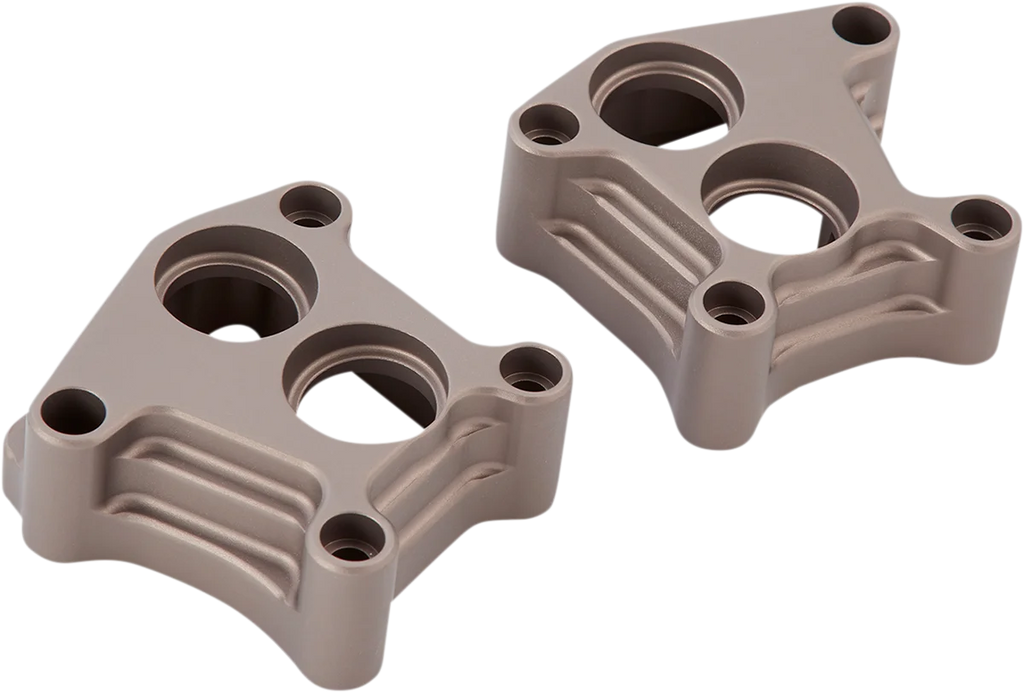Arlen Ness Lifter Block Covers - 10 Gauge - Titanium 12-575 - Main Product View