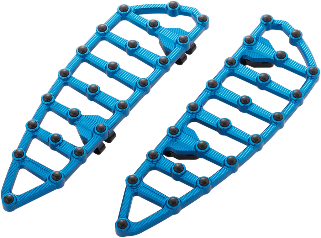 Arlen Ness MX Driver Floorboards - Blue 06-892 - Main Product View
