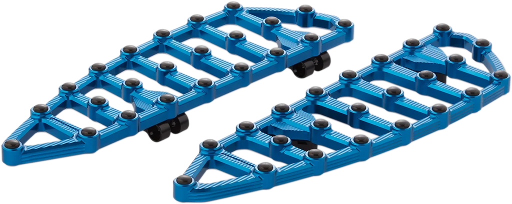 Arlen Ness MX Driver Floorboards - Blue 06-892 - Side View