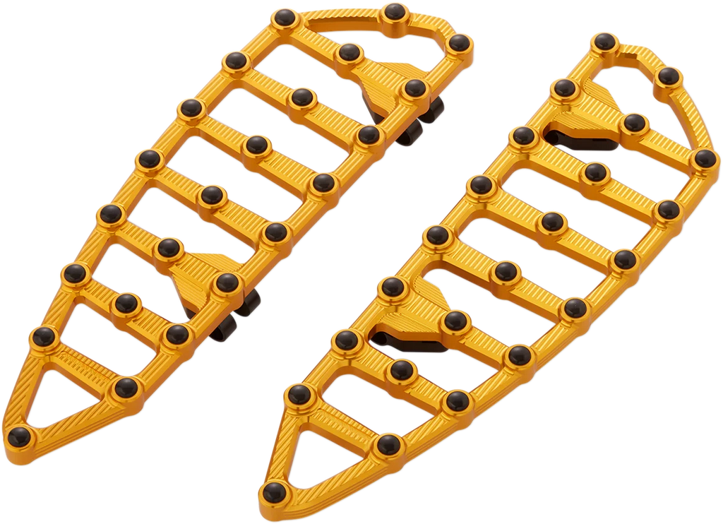 Arlen Ness MX Driver Floorboards - Gold 06-894 - Main Product View