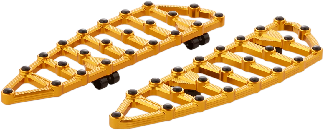 Arlen Ness MX Driver Floorboards - Gold 06-894 - Side View