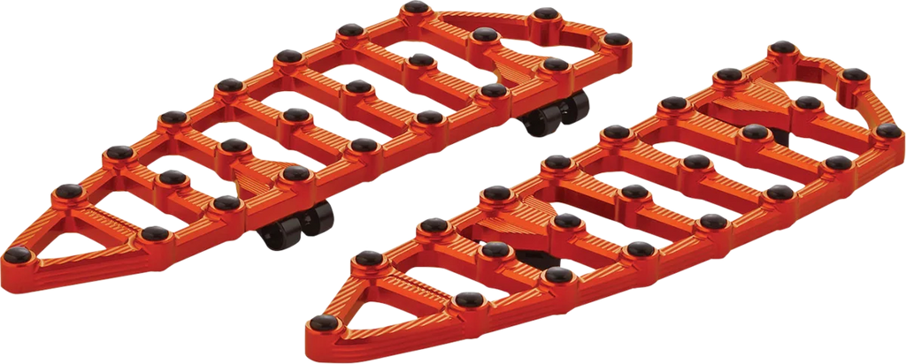 Arlen Ness MX Driver Floorboards - Orange 06-872 - Main Product View