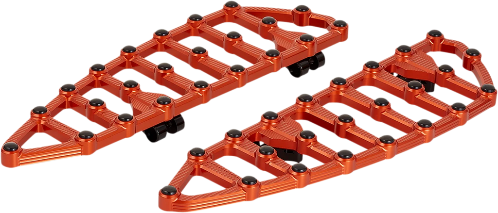 Arlen Ness MX Driver Floorboards - Orange 410-011 - Main Product View