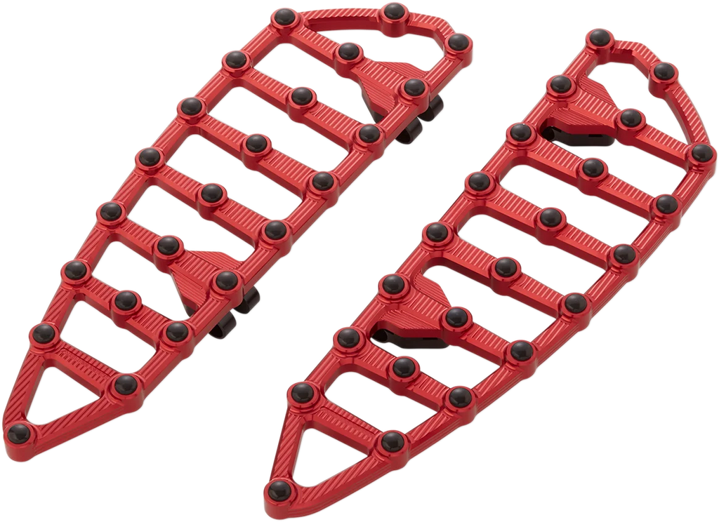 Arlen Ness MX Driver Floorboards - Red 06-893 - Main Product View