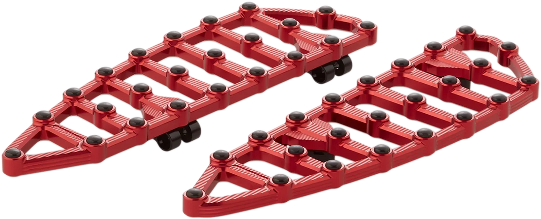 Arlen Ness MX Driver Floorboards - Red 06-893 - Side View