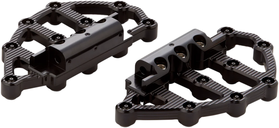Arlen Ness MX Passenger Floorboards - Black 06-896 - Back View
