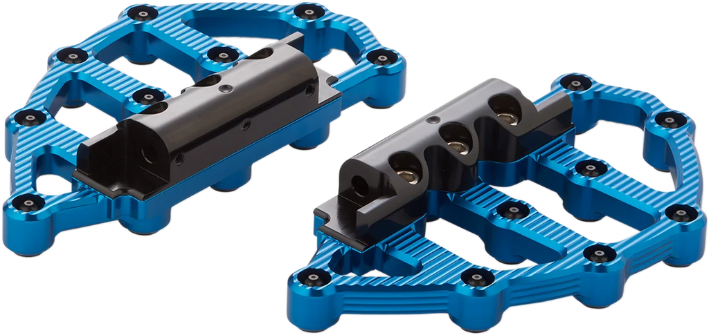 Arlen Ness MX Passenger Floorboards - Blue 06-897 - Side View
