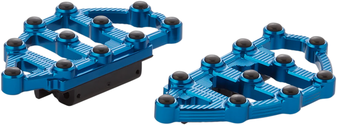 Arlen Ness MX Passenger Floorboards - Blue 06-897 - Back View