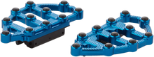 Load image into Gallery viewer, Arlen Ness MX Passenger Floorboards - Blue 06-897 - Back View
