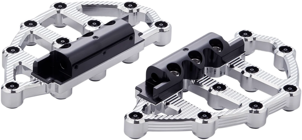 Arlen Ness MX Passenger Floorboards - Chrome 06-895 - Back View