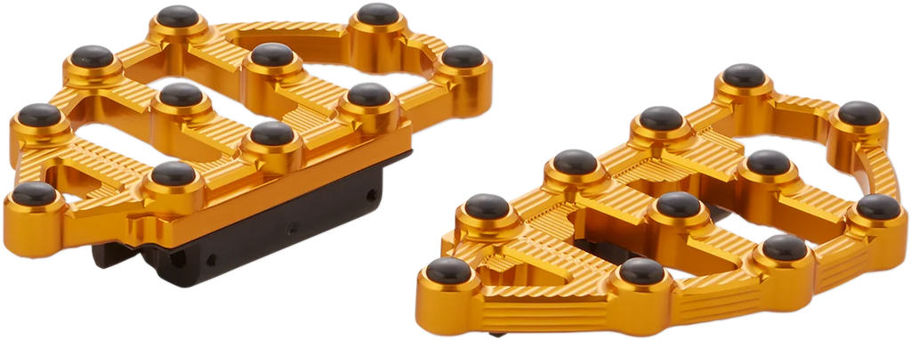 Arlen Ness MX Passenger Floorboards - Gold 06-899 - Side View