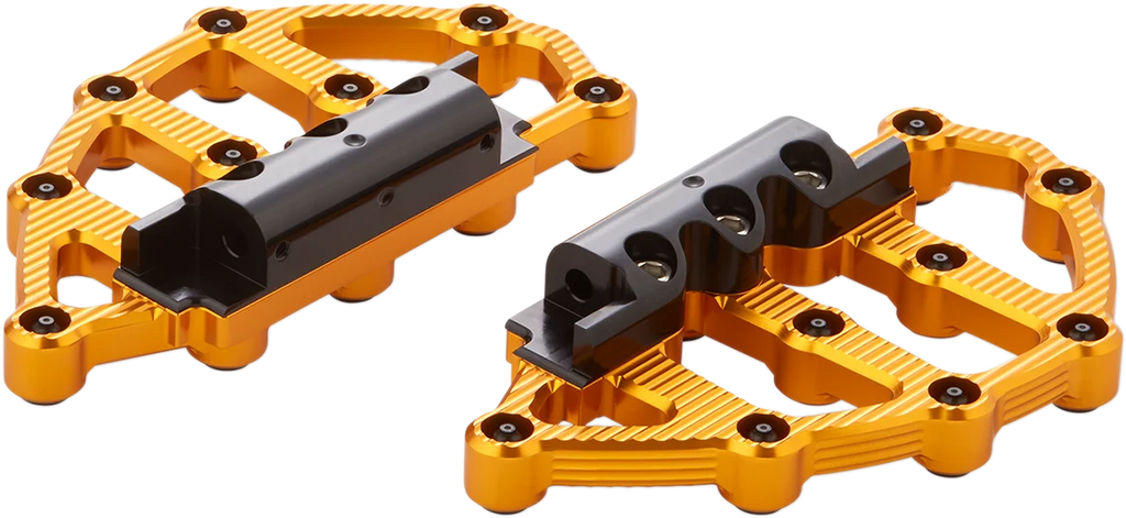 Arlen Ness MX Passenger Floorboards - Gold 06-899 - Back View