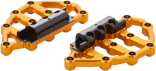 Load image into Gallery viewer, Arlen Ness MX Passenger Floorboards - Gold 06-899 - Back View