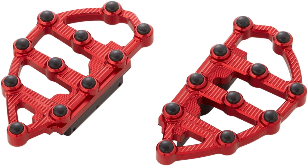 Arlen Ness MX Passenger Floorboards - Red 06-898 - Main Product View