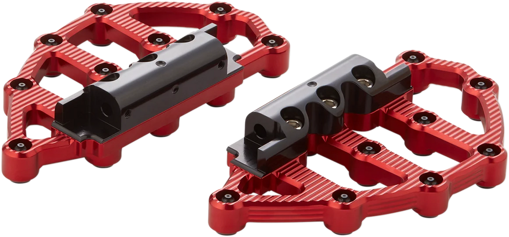 Arlen Ness MX Passenger Floorboards - Red 06-898 - Side View