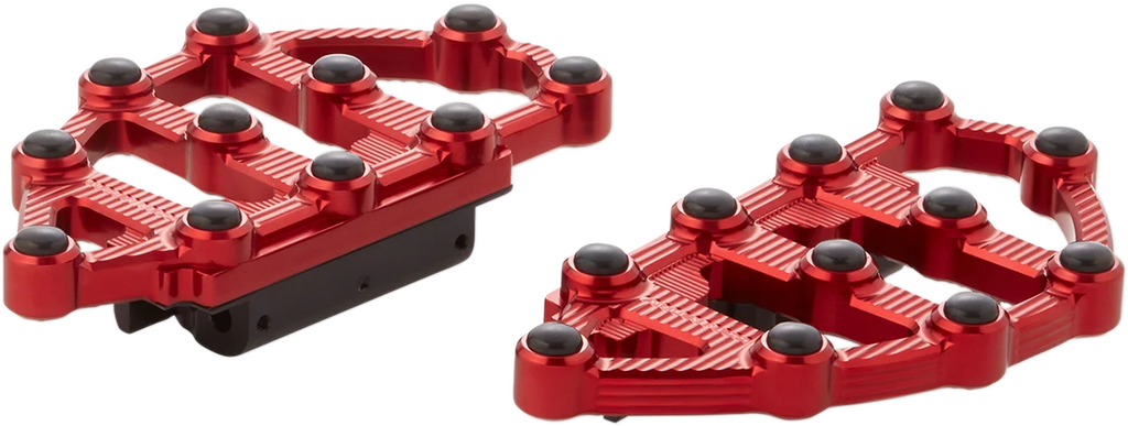 Arlen Ness MX Passenger Floorboards - Red 06-898 - Back View