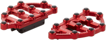 Load image into Gallery viewer, Arlen Ness MX Passenger Floorboards - Red 06-898 - Back View