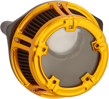 Load image into Gallery viewer, Arlen Ness Method™ Clear Series Air Cleaner - Gold 18-175 - Main Product View