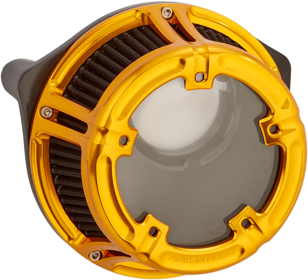 Arlen Ness Method™ Clear Series Air Cleaner - Gold 18-176 - Main Product View