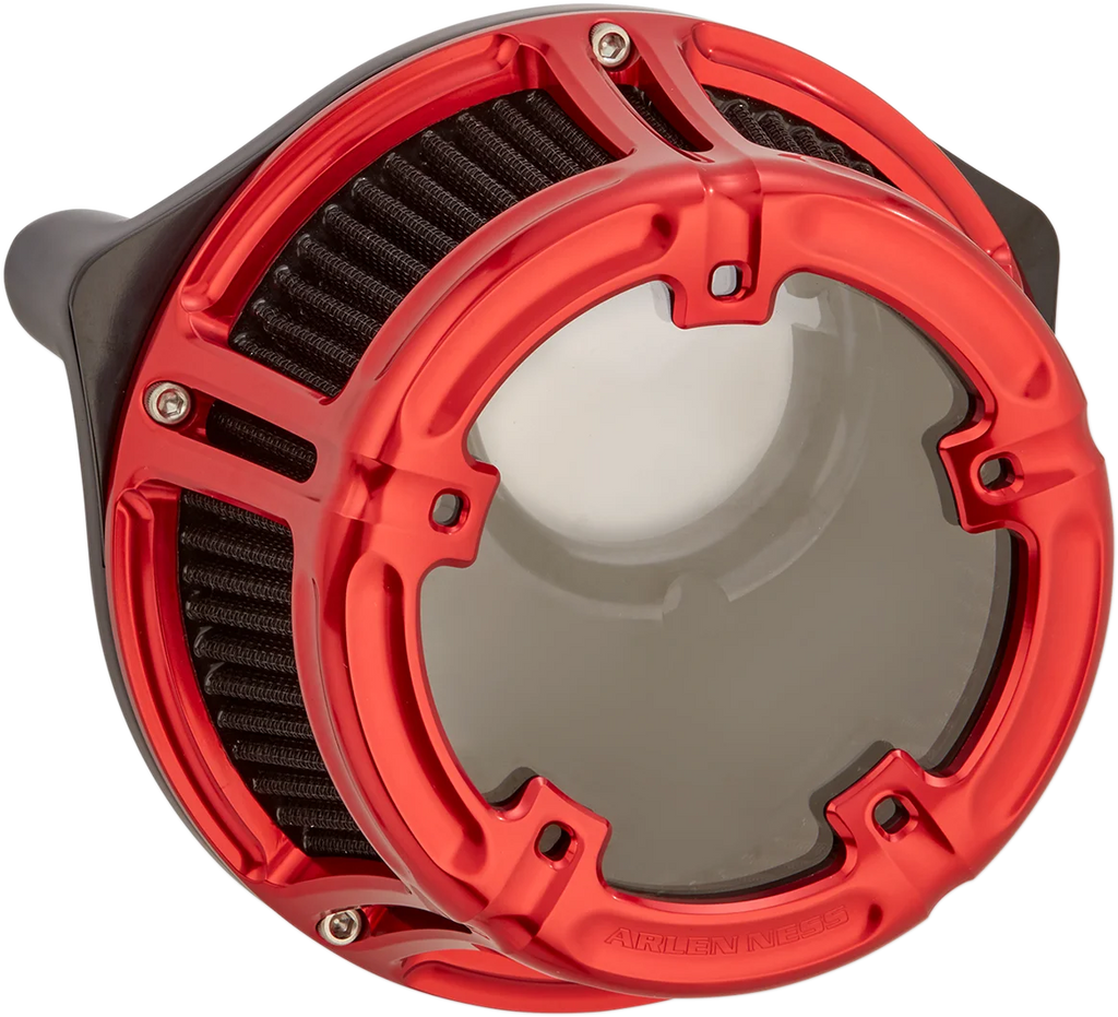 Arlen Ness Method™ Clear Series Air Cleaner - Red 18-170 - Main Product View