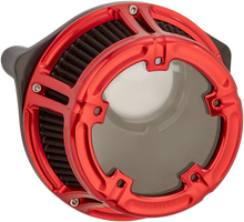 Load image into Gallery viewer, Arlen Ness Method™ Clear Series Air Cleaner - Red 18-170 - Main Product View