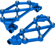 Load image into Gallery viewer, Arlen Ness Mini Diamond Floorboards - Driver - Blue - FLT - Main Product View