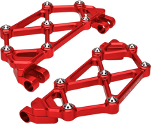 Load image into Gallery viewer, Arlen Ness Mini Diamond Floorboards - Driver - Red - FLT - Main Product View