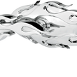 Load image into Gallery viewer, Arlen Ness Mirror - Micro - Flamed - Side View - Oval - Chrome - Left 13-070 - Main Product View