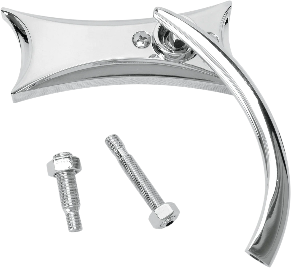 Arlen Ness Mirror - Micro - Four-Point - Side View - Rectangle - Chrome - Right 13-417 - Side View