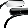 Load image into Gallery viewer, Arlen Ness Mirror - Micro - Mini - Side View - Oval - Black - Left 13-412 - Main Product View