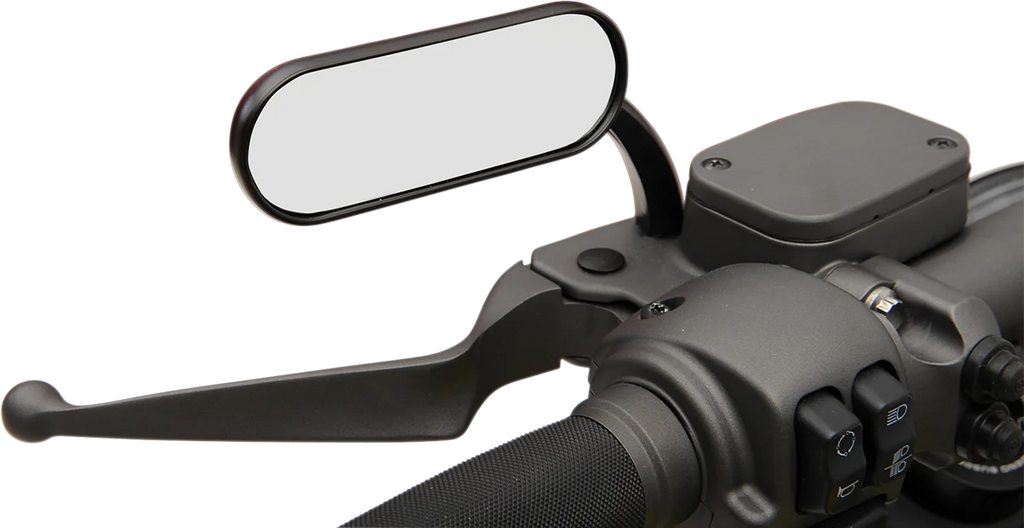Arlen Ness Mirror - Micro - Mini - Side View - Oval - Black - Left 13-412 - Side View