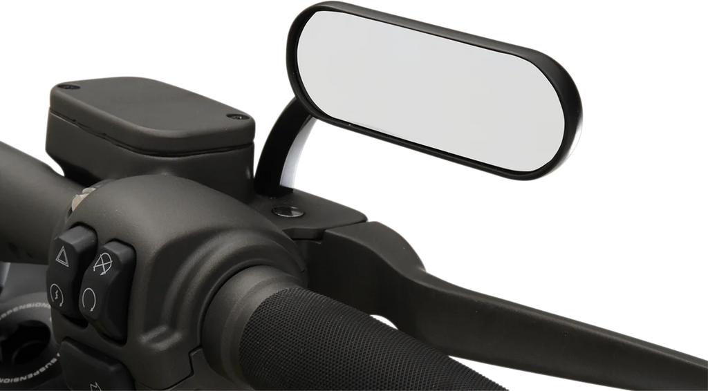 Arlen Ness Mirror - Micro - Mini - Side View - Oval - Black - Right 13-413 - Back View