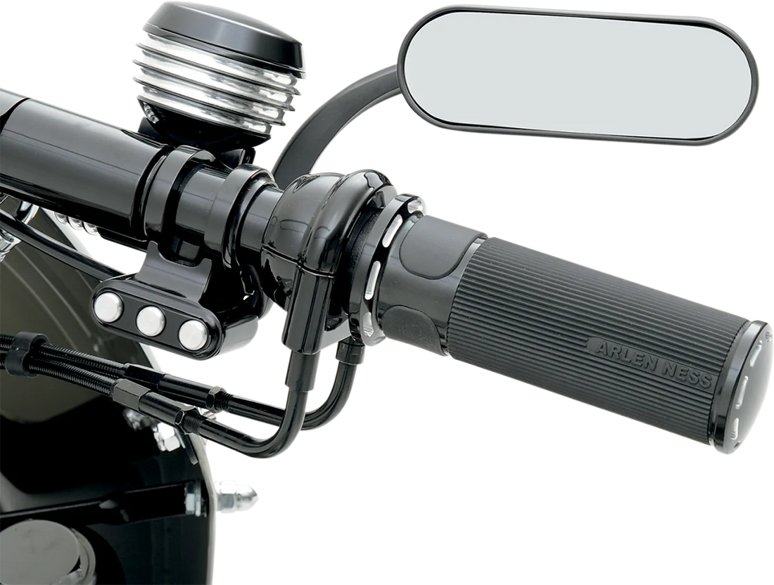 Arlen Ness Mirror - Micro - Mini - Side View - Oval - Black - Right 13-413 - Additional View 6