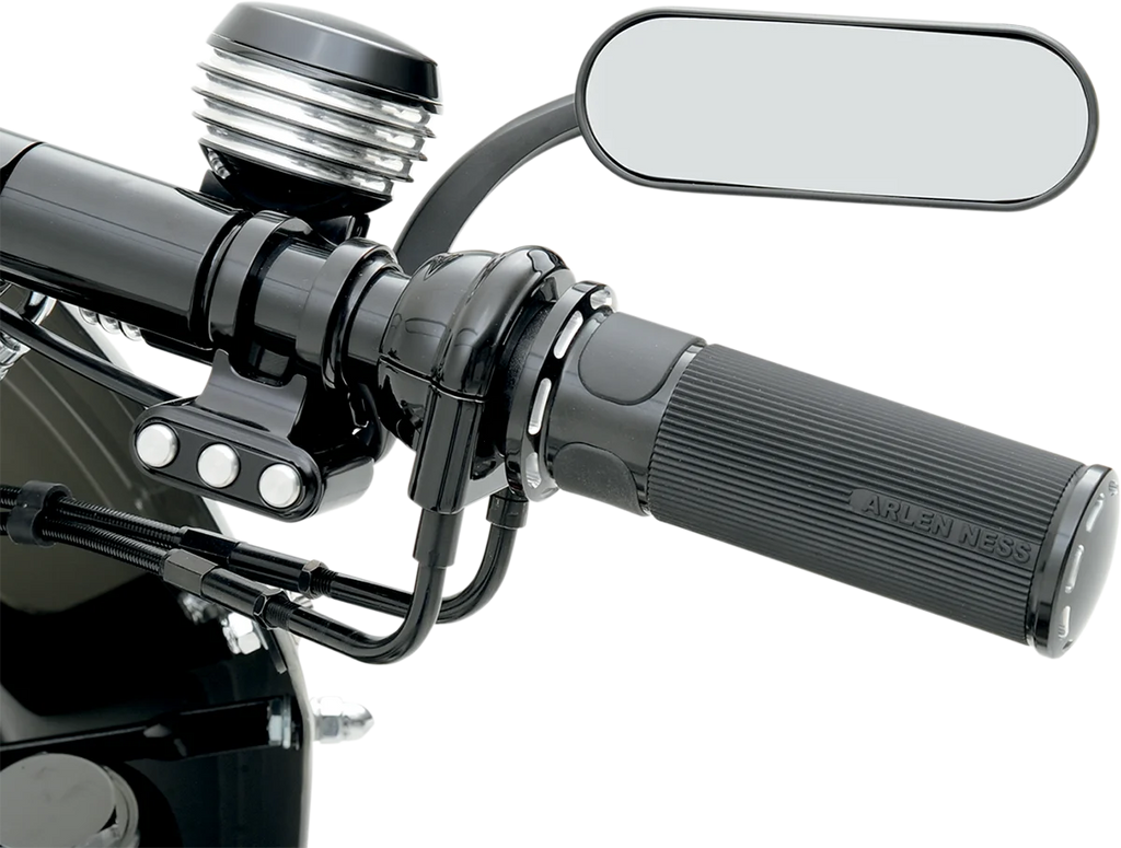 Arlen Ness Mirror - Micro - Mini - Side View - Oval - Black - Right 13-413 - Additional View 6