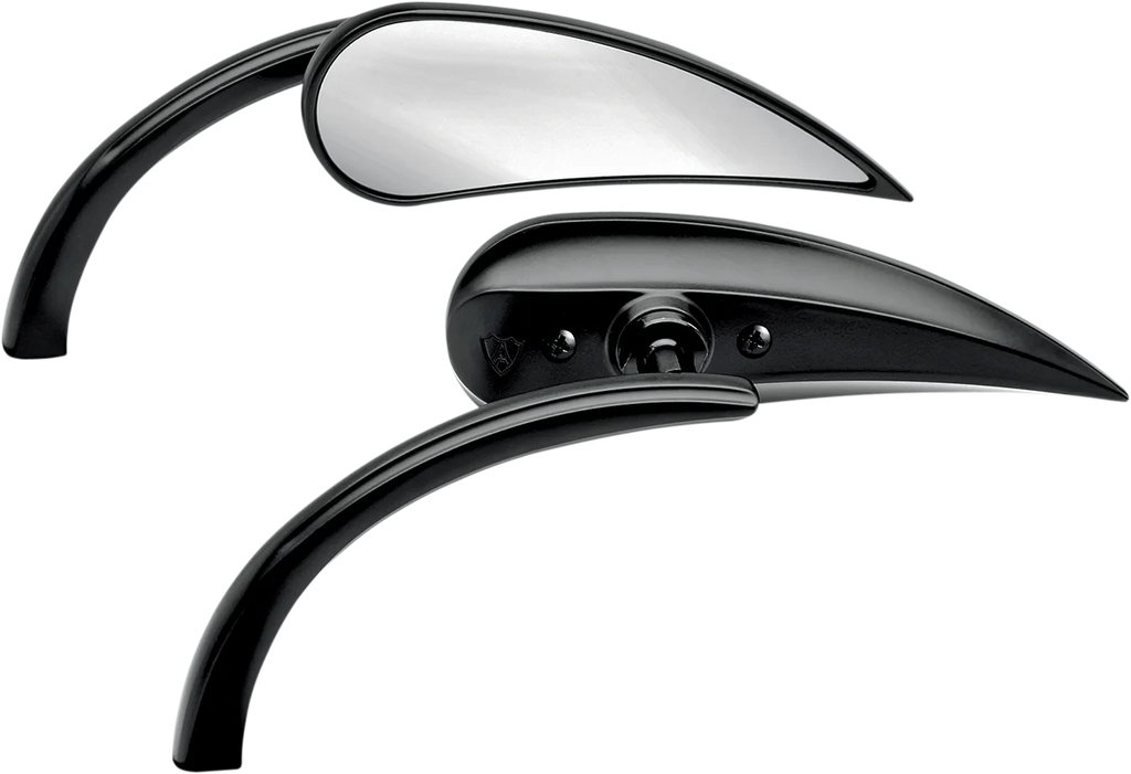 Arlen Ness Mirror - Micro - Rad 2 - Side View - Teardrop - Black - Right 13-401 - Main Product View