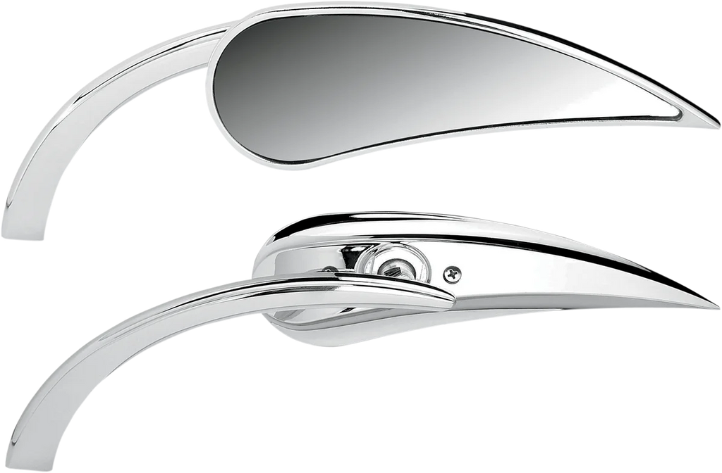 Arlen Ness Mirror - Micro - Rad 2 - Side View - Teardrop - Chrome - Left 13-410 - Main Product View