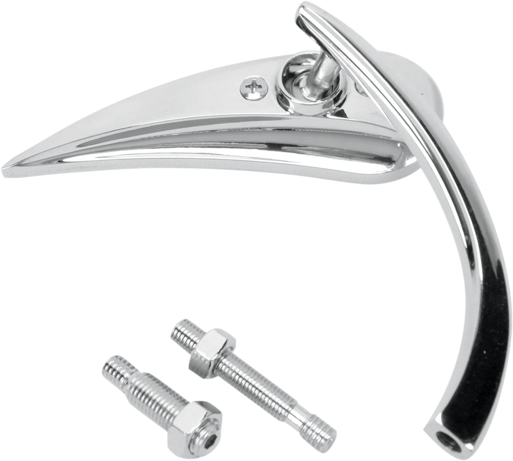 Arlen Ness Mirror - Micro - Rad 2 - Side View - Teardrop - Chrome - Right 13-411 - Side View